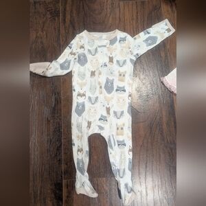 Cloud Island Animal Print One Piece - Blue and Gray